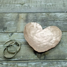 Load image into Gallery viewer, Copper Forged Heart Ring Dish
