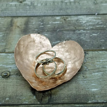 Load image into Gallery viewer, Copper Forged Heart Ring Dish
