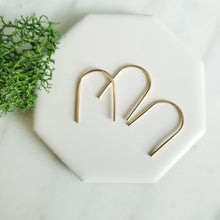 Load image into Gallery viewer, Sterling Silver Open Arch Minimalist Earrings
