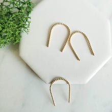 Load image into Gallery viewer, Yellow 14K GF Open Arch Earrings
