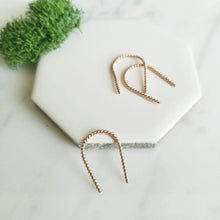 Load image into Gallery viewer, Sterling Silver Open Arch Minimalist Earrings
