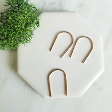 Load image into Gallery viewer, Sterling Silver Open Arch Minimalist Earrings
