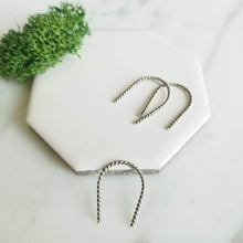 Load image into Gallery viewer, Sterling Silver Open Arch Minimalist Earrings
