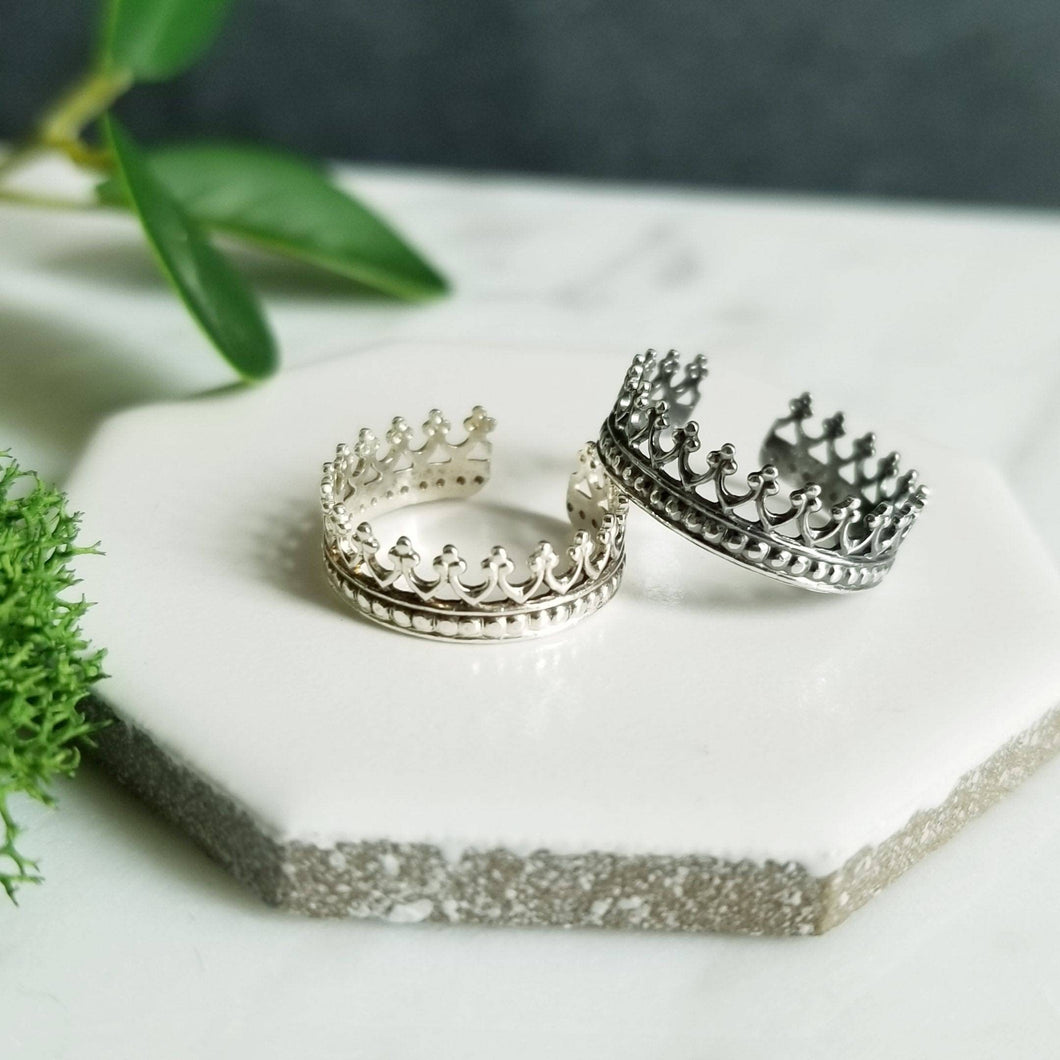 Sterling Silver Queens Crown Toe Ring