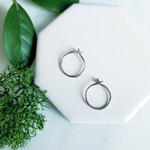 Load image into Gallery viewer, Sterling Silver Sleeper Hoop Earrings in Tiny
