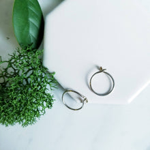 Load image into Gallery viewer, Sterling Silver Sleeper Hoop Earrings in Tiny
