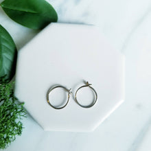 Load image into Gallery viewer, Sterling Silver Sleeper Hoop Earrings in Tiny
