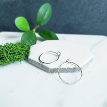 Load image into Gallery viewer, Sterling Silver Sleeper Hoop Earrings in Small
