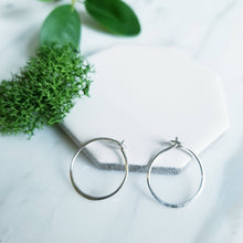 Load image into Gallery viewer, Sterling Silver Sleeper Hoop Earrings in Small
