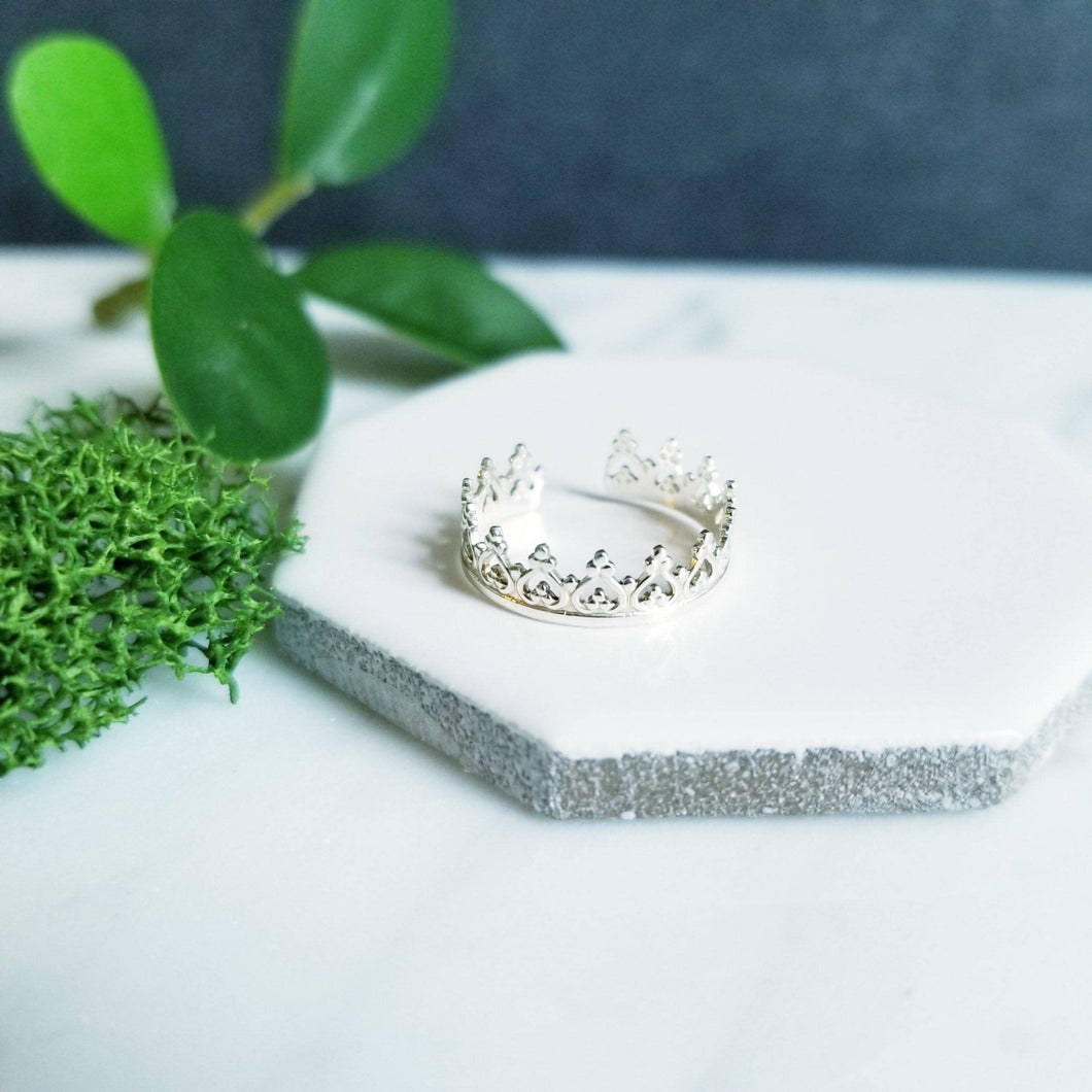 Sterling Silver Princess Crown Toe Ring