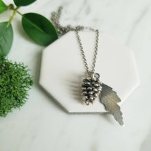 Load image into Gallery viewer, Pinecone and Fern Leaf Necklace
