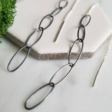 Load image into Gallery viewer, Sterling Silver Chain Threader Earrings
