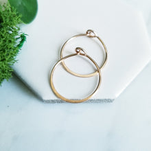 Load image into Gallery viewer, 14K Rose GF Hoops Sleeper Earrings in Small
