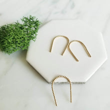 Load image into Gallery viewer, Sterling Silver Open Arch Minimalist Earrings
