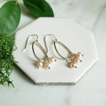 Load image into Gallery viewer, Pink Pearl Sterling Silver Drop Earrings
