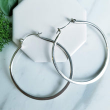 Load image into Gallery viewer, Chunky Sterling Silver Hoops
