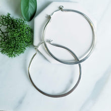 Load image into Gallery viewer, Chunky Sterling Silver Hoops
