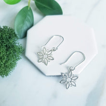 Load image into Gallery viewer, Sterling Silver Snowflake Earrings
