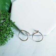 Load image into Gallery viewer, Sterling Silver Sleeper Hoop Earrings in Tiny
