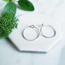 Load image into Gallery viewer, Sterling Silver Sleeper Hoop Earrings in Small
