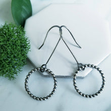 Load image into Gallery viewer, Beaded Circle Sterling Silver Earrings
