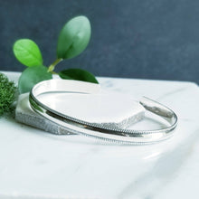 Load image into Gallery viewer, Sterling Silver Cuff- Half Round - Polished or Oxidized Silver
