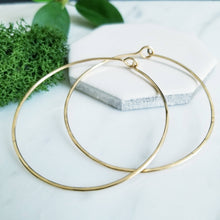 Load image into Gallery viewer, Large 14K GF Round Hoop Earrings
