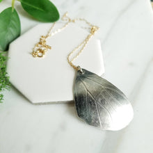 Load image into Gallery viewer, Butterfly Wing Sterling Silver &amp; 14K GF Chain Necklace
