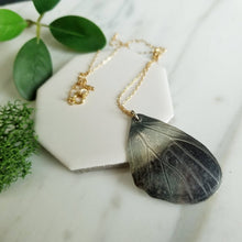 Load image into Gallery viewer, Butterfly Wing Sterling Silver &amp; 14K GF Chain Necklace
