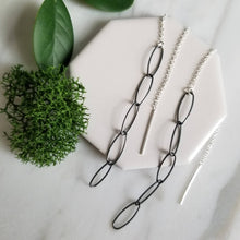 Load image into Gallery viewer, Sterling Silver Chain Threader Earrings
