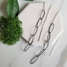 Load image into Gallery viewer, Sterling Silver Chain Threader Earrings
