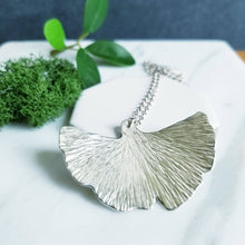 Load image into Gallery viewer, Sterling Silver Ginkgo Leaf Necklace
