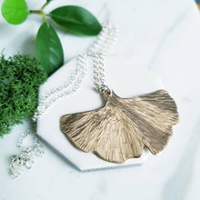 Load image into Gallery viewer, Bronze Ginkgo Leaf Necklace
