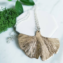 Load image into Gallery viewer, Bronze Ginkgo Leaf Necklace
