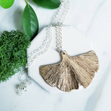 Load image into Gallery viewer, Bronze Ginkgo Leaf Necklace
