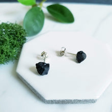 Load image into Gallery viewer, Rough Raw Gemstone Stud Post Earring, Sterling Silver Posts
