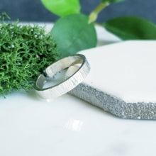 Load image into Gallery viewer, 3mm Sterling Silver Toe Ring- Striated Texture
