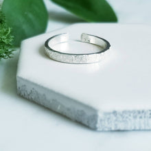 Load image into Gallery viewer, 2mm Sterling Silver Toe Ring, Silk Texture Finish
