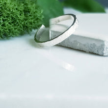 Load image into Gallery viewer, 2mm Sterling Silver Toe Ring, Silk Texture Finish
