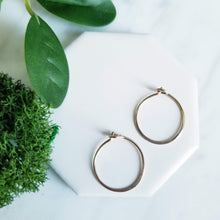 Load image into Gallery viewer, 14K Yellow GF Hoops Sleeper Earrings
