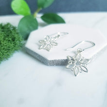 Load image into Gallery viewer, Sterling Silver Snowflake Earrings
