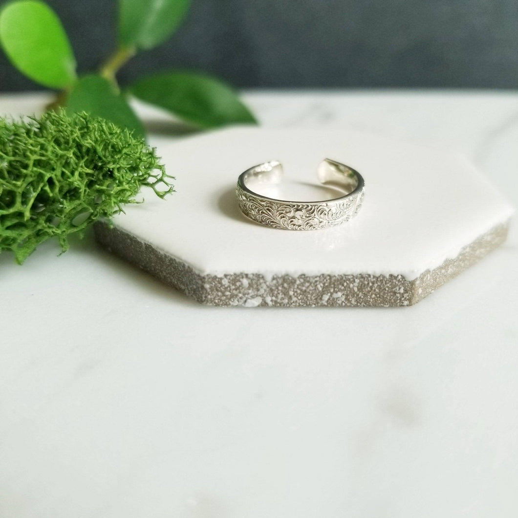 Fern Floral Sterling Silver Toe ring