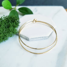 Load image into Gallery viewer, Large 14K GF Round Hoop Earrings
