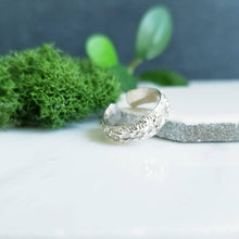 Load image into Gallery viewer, Wide Floral Rose Sterling Silver Toe Ring
