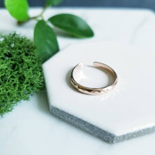 Load image into Gallery viewer, Hammered 14K Rose GF Toe Ring- Wide Half Round -2.5mm
