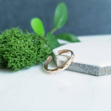 Load image into Gallery viewer, Hammered 14K Rose GF Toe Ring- Wide Half Round -2.5mm
