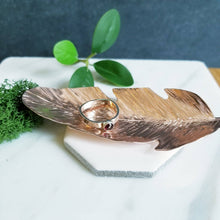 Load image into Gallery viewer, Copper Forged Feather Ring Dish
