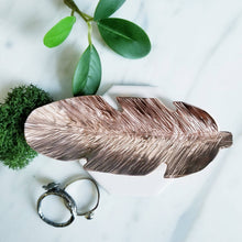 Load image into Gallery viewer, Copper Forged Feather Ring Dish
