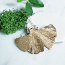 Load image into Gallery viewer, Bronze Ginkgo Leaf Necklace
