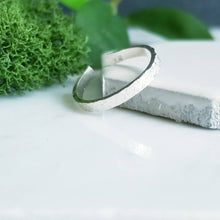 Load image into Gallery viewer, 2mm Sterling Silver Toe Ring, Silk Texture Finish
